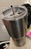拜杰304不锈钢冰霸杯杯子保冰杯大容量水杯咖啡杯900ML带吸管+吸管刷 实拍图