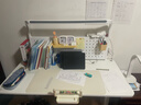 爱果乐学习桌儿童书桌电脑桌写字桌实木书桌升降桌学习桌子中学生大白桌 1.2m+光屿Pro全光谱护眼灯（含洞洞板） 实拍图