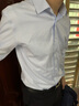 京东京造【高端100支】衬衫男白衬衫长袖衬衫秋冬外套高端 蓝色39 实拍图