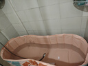 西哈泳士泡澡桶成年大人可折叠家用双人鸳鸯浴缸全身沐浴盆儿童洗澡桶大桶 粉1.5米 【5层夹棉板材】入门礼 实拍图