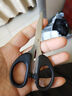 钓鱼剪刀办公家用缝纫剪纸刀不锈钢手工刀剪刀便携式学生用品剪子 黑色不锈钢剪刀 1个装活动款【中号】 实拍图