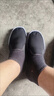 双星八特老北京布鞋男 轮胎底劳保布鞋一脚蹬工作鞋 SX10黑色四季款 40 实拍图