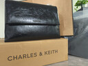 CHARLES&KEITH大容量纯色链条邮差包单肩腋下包包女包婚包生日礼物CK2-20271514 Black黑色 大包 实拍图