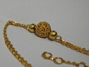 六福珠宝 足金玲珑转运珠双层黄金手链 计价 约3.41克 实拍图
