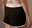 Calvin Klein内衣【摩登引力带】女士本命年ck家居外穿睡裤辣妹运动短裤QS5982 001-太空黑 M 实拍图