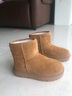 百丽（Belle）张凌赫同款暖墩墩雪地靴女冬季新款商场加毛棉鞋E6C1DDD5 棕色-中筒 35 (225mm) 实拍图