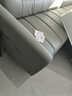 新款钢琴键猫爪皮折叠沙发多功能直排布艺网红懒人出租房小沙发床 【猫爪皮】浅灰色 钢琴款 140cm 含扶手不送抱枕 海绵款 实拍图