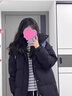 啄木鸟中长款羽绒棉服男女同款冬季新款过膝加厚鸭绒戏艺考校服加绒外套 黑色 XL (175) 【140-160斤】 实拍图