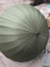 美度（MAYDU）双人晴雨伞大号加固加厚结实防风长把柄雨伞 M5003墨绿色 实拍图