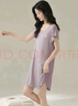 浪莎睡裙女薄款莫代尔冰丝短袖女士睡衣大码宽松休闲舒适家居服 实拍图