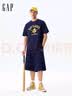 GAP男女装夏季款小熊印花logo短袖T恤宽松休闲上衣727654 海军蓝 S (165/88A) 亚洲尺码 【偏大，建议拍小一码】 实拍图