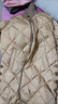 深呼吸DEEP BREATH女装菱格压纹中长款鸭绒羽绒服外套女A400742 卡其 S (2) 实拍图