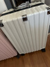 双星（doublestar）行李箱大容量箱登机箱拉杆箱20寸男女学生铝框旅行箱密码皮箱子 豪华铝框款（乳白色） 24寸（双人推荐，可坐人） 实拍图
