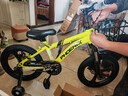 凤凰（Phoenix）儿童自行车男女宝宝脚踏车3-8-12岁儿童山地车14-18-22寸小孩单车 极氪一体轮+ 活力黄+ 悍马辅助轮 16寸适合身高（105-130cm） 实拍图