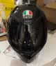 AGV K1S摩托车机车全盔秋冬季仿赛四季全覆式跑盔男女安全头盔3C认证 亮黑色 XL码(适合59-61cm的头围) 实拍图