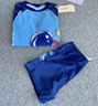 佑游儿童泳衣男童游泳衣分体泳裤男孩速干温泉泳衣六件套32038蓝色5XL 实拍图