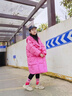 G.DUCKKIDS童装女童羽绒服冬季2025新款儿童外套白鸭绒中长款连帽衣服小女孩 星星玫红色【高品质棉服】 120 尺码5~6岁【110-120cm】 实拍图