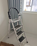 忆琳居梯子家用安全人字梯折叠伸缩多功能楼梯便捷扶梯加厚安全步梯白四 实拍图