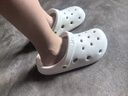 朴西沙滩休闲洞洞鞋女士EVA厚底增高情侣凉鞋男 奶油白 37-38  实拍图