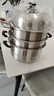 九阳（Joyoung）蒸锅不锈钢双层蒸锅蒸鱼蒸馒头包子家用不锈钢蒸蒸笼大容量28CM 实拍图