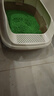 美卡升级款半封闭猫砂盆特大号踏板敞开式防外溅防臭猫厕所便盆咖啡色 实拍图
