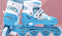 361°儿童轮滑鞋初学者男童女童溜冰鞋闪光轮旱冰鞋尺码可调节 蓝色L码 实拍图