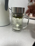 富光双层玻璃杯商务泡茶杯子大容量耐热办公水杯过滤带把银色320ml 实拍图
