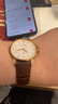 时仕（SEURE）1853天梭表带真皮手表带男适用力洛克俊雅海星卡森杜鲁尔蝴蝶扣升级款表带 棕色【无扣平口】 22mm 实拍图