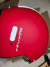 标致标致摩托头盔男女士四季摩托车半盔3/4盔 红色  复古头盔 XXL 实拍图