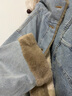 森马（Semir）牛仔棉服女拼接毛领美式复古2024冬宽松毛边夹克街头109724108017 实拍图