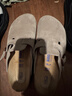 BIRKENSTOCK勃肯德国进口男女款牛皮绒面革软底Boston包头拖鞋 灰色窄版560773 38 实拍图