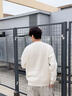 名创优品（MINISO）加绒毛衣男冬季保暖一体绒2025新款圆领内搭男士针织衫 米白 L 实拍图