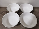 斯凯绨（Sky Top）陶瓷面碗骨瓷汤碗米饭碗家用餐具纯白6英寸4件套装 实拍图