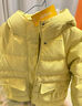 巴拉巴拉童装儿童面包羽绒服女大童冬装甜美肌理连帽外套 黄绿A41715-白鸭绒 -208424107017 140 实拍图