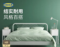 宜家（IKEA）NESTTUN奈斯顿铁艺床铁床床架双人床加厚简约卧室出租房 床架白色/鲁瑞1.2x2m 实拍图