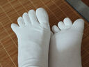 棉竹屋新疆棉袜子男春夏款五指袜男士抗菌防臭吸汗抗菌透气纯色无骨男袜 白色+白色+白色+白色 4双 均码 男款【五趾分离/纯棉防臭】 40-45码 实拍图