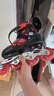 美洲狮（COUGAR）轮滑鞋儿童闪光溜冰鞋男女滑冰旱冰鞋女轮滑鞋男童 黑红单闪单鞋 M (可调31-36码) 实拍图