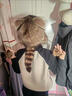 涼汘小浣熊帽子真皮雷锋帽女冬季护耳帽狐狸皮帽子  帽子女时尚洋气 儿童款4-12岁【可调节仿皮草】 实拍图