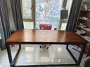 晶耀美式铁艺复古书桌实木学习桌防锈做旧台式电脑桌客厅化办公工作台 标准款单桌180*80*75厚度5cm 实拍图
