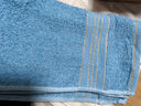 新疆棉毛巾吸水面巾洗脸毛巾成人毛巾洗脸巾洗澡巾棉毛巾 蓝色 2条 实拍图