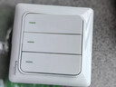 施耐德电气 三开单控开关面板 86型开关插座 墙壁电源插座面板 睿意系列白色 实拍图