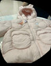 巴拉巴拉童装儿童羽绒服男童女童冬装厚款连帽外套立体造型可爱萌 粉红A61314（白鸭绒） 110 cm（充绒量82g） 实拍图