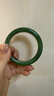 净心石 和田玉手镯微黑碧玉镯子油润菠菜绿 内径约55mm-56mm 实拍图