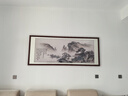 佳得雅新中式客厅装饰画沙发背景墙壁画字画山水画靠山图办公室风景挂画 望云楼A1（陋室铭） 70*190cm宣纸锦绫+有机玻璃+胡桃色实木框（热卖款） 实拍图