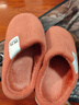 回力加绒男女棉拖鞋仿兔毛内里锁温脚感棉拖男款HL0411皮红36-37码 实拍图
