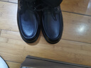 骆驼皮鞋男士牛皮商务休闲鞋软底舒适德比鞋男 W932211710 黑色 39 实拍图