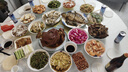 方杰 折叠圆桌餐桌酒店大圆桌面家用桌子户外便携式塑料餐桌吃饭桌 1.52米圆桌加100cm转盘 实拍图