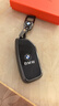 沃霆适用宝马汽车x5钥匙套5系530车x3x7x1男3系i3壳7系合金壳钥匙包扣 D款-枪壳黑面（配金属扣） 实拍图