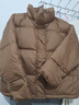 betu百图女装冬季新款加厚鸭绒羽绒外套减龄短款羽绒服女2210T01 咖啡色 S 实拍图