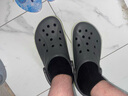 卡骆驰（CROCS）洞洞鞋贝雅卡骆班轻便耐磨一脚蹬休闲鞋|205089 石板灰/青柠绿-0GX 43 (270mm) 实拍图